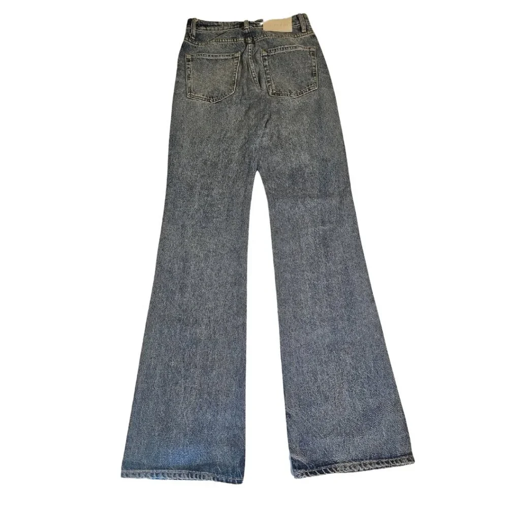 Grlfrnd The Melanie High Rise Boot Cut Cotton Denim Jeans 23 - Picture 4 of 12